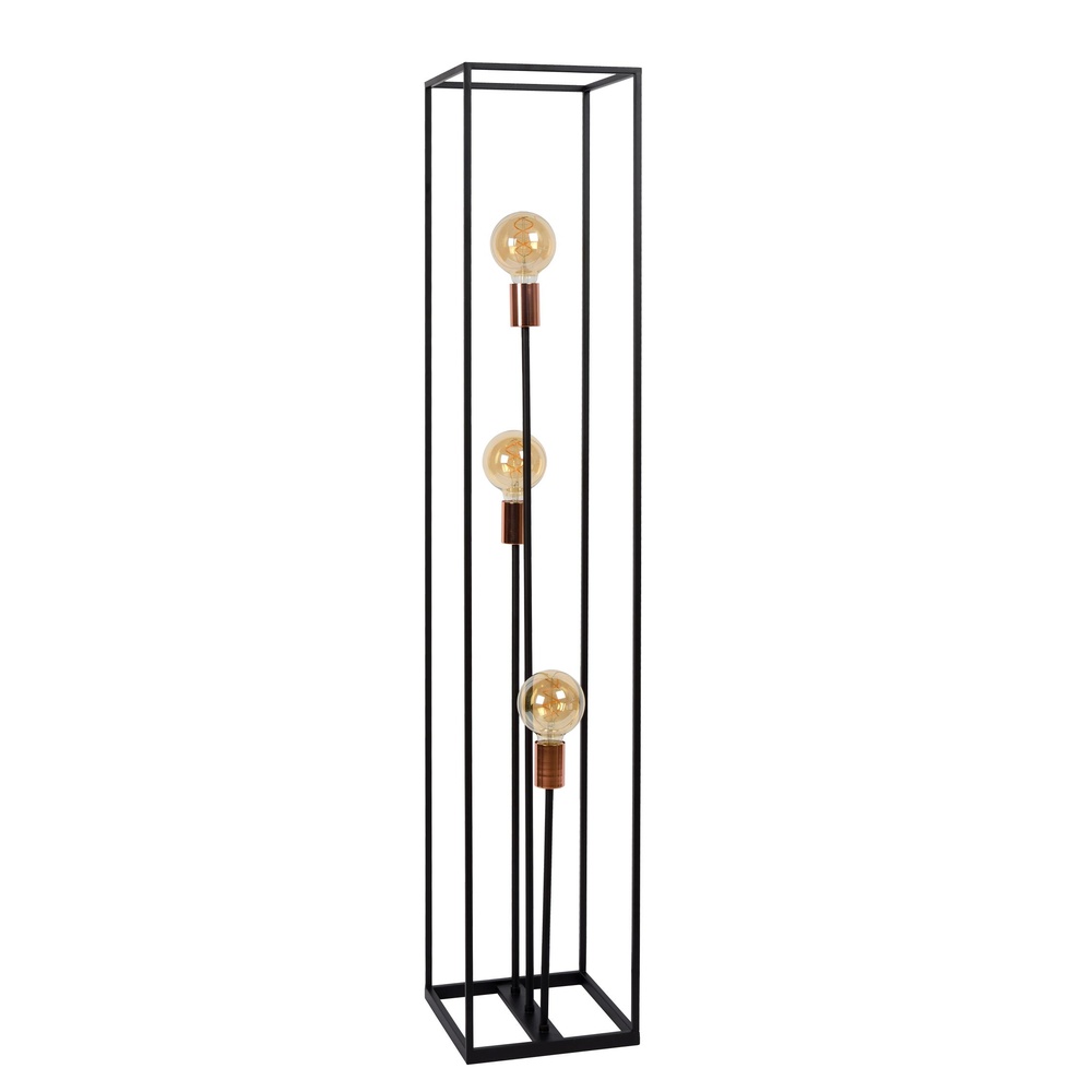 Lucide VloerlampArthur 3-lichts zwart - 08724/03/30